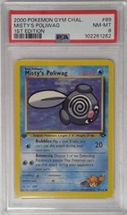 V1687: 2000: Misty's Poliwag: 89/132: 1ST Edition: Gym Challenge: PSA: 8: NM-MT: 102261262